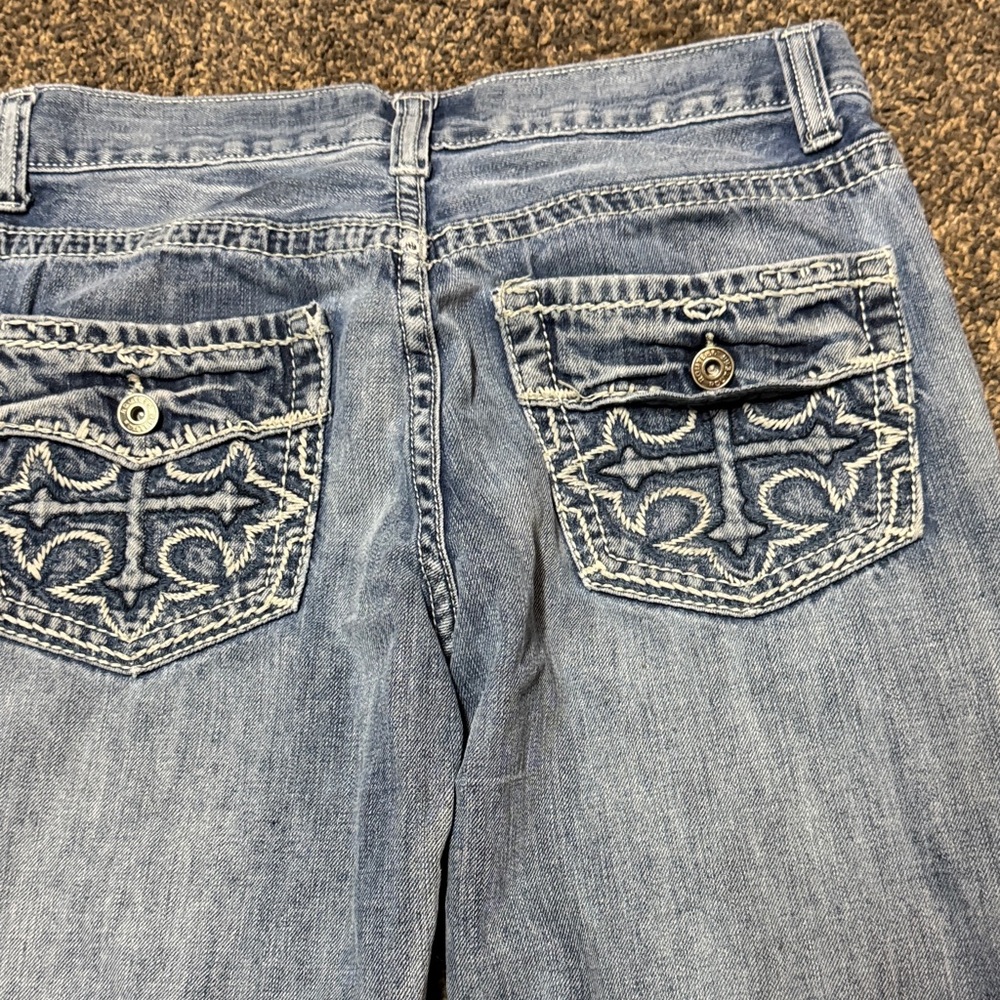 Route 66 Light Blue Slim Boot Jeans  30x30 30 Thick Stitch - Picture 2 of 6